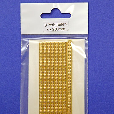 Verzierwachs Wachsstreifen geperlt gold 4/250mm