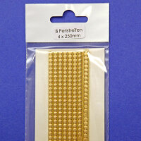 Verzierwachs Wachsstreifen geperlt gold 4/250mm