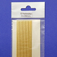 Verzierwachs Wachsstreifen geperlt gold 3/250mm