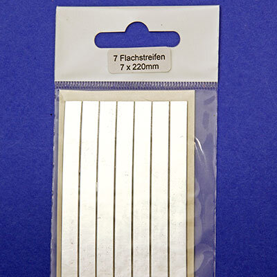 Verzierwachs Wachsstreifen flach silber 7/220mm - 7St.