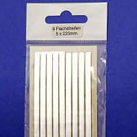 Verzierwachs Wachsstreifen flach silber 5/220mm - 9St.