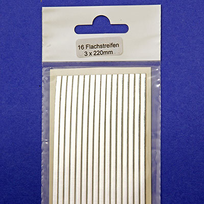 Verzierwachs Wachsstreifen flach silber 3/220mm - 16St.