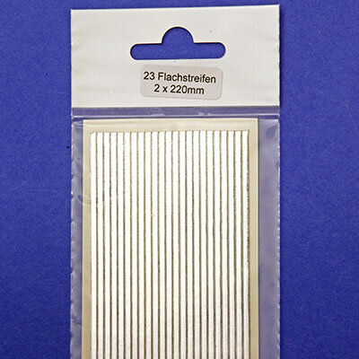 Verzierwachs Wachsstreifen flach silber 2/220mm - 23St.
