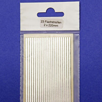Verzierwachs Wachsstreifen flach silber 2/220mm - 23St.