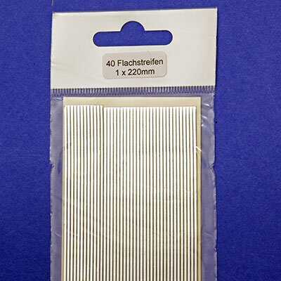 Verzierwachs Wachsstreifen flach silber 1/220mm - 40St.