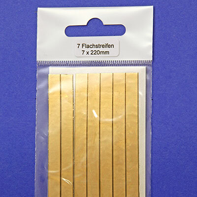 Verzierwachs Wachsstreifen flach gold 7/220mm - 7St.