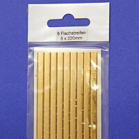 Verzierwachs Wachsstreifen flach gold 5/220mm - 9St.