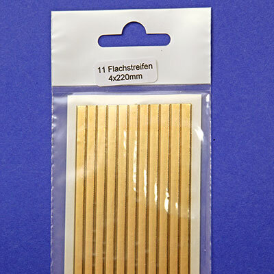Verzierwachs Wachsstreifen flach gold 4/220mm - 11St.