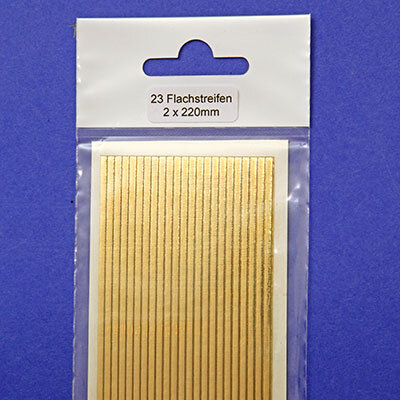 Verzierwachs Wachsstreifen flach gold 2/220mm - 23St.