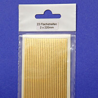 Verzierwachs Wachsstreifen flach gold 2/220mm - 23St.