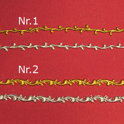 Verzierwachs-Ranke Nr.1 silber 2 Stück