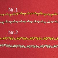 Verzierwachs-Ranke Nr.1 silber 2 Stück