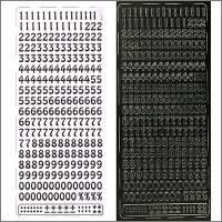 Sticker Zahlen 9mm schwarz