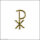 Wachsmotiv Kommunionkerze - PX 40x22mm gold