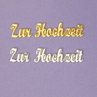 Zur Hochzeit gold 10/50mm