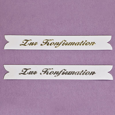Spruchband "Zur Konfirmation" silber
