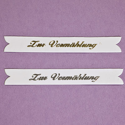 Spruchband "Zur Vermählung" silber