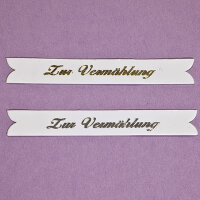 Spruchband "Zur Vermählung" silber