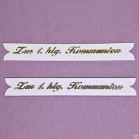 Spruchband "Zur 1.hlg. Kommunion" gold