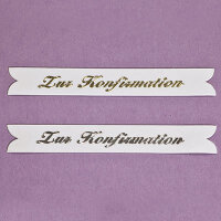 Spruchband "Zur Konfirmation" gold