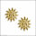 Wachsmotiv Hochzeitskerze - Sonne gold 30mm 2 St., zum Kerzen verzieren