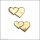 Wachsmotiv Hochzeitskerze - Doppelherz 20x30mm gold, 2 St.