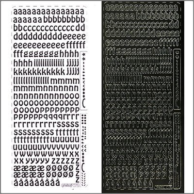 Sticker Kleinbuchstaben 9mm schwarz