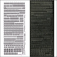 Sticker Kleinbuchstaben 9mm schwarz
