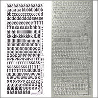 Sticker Kleinbuchstaben 9mm silber