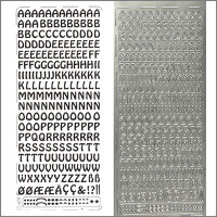 Sticker Großbuchstaben 9mm silber