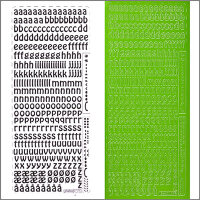 Sticker Kleinbuchstaben 9mm grün