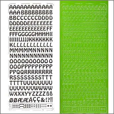 Sticker Großbuchstaben 9mm grün
