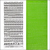 Sticker Großbuchstaben 9mm grün