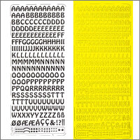 Sticker Großbuchstaben 9mm gelb