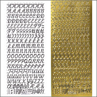 Sticker Schreibschrift groß 10mm gold