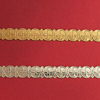 Verzierwachs-Borte Kreis-Ornament silber 240mm