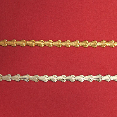 Verzierwachs-Borte Knospen gold 240mm