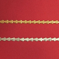 Verzierwachs-Borte Knospen gold 240mm