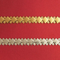 Verzierwachs-Borte Rauten gold 240mm
