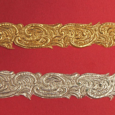 Verzierwachs-Borte Barock gold 240mm