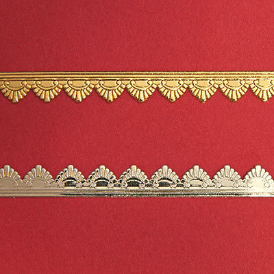 Verzierwachs-Borte Muscheln gold 240mm