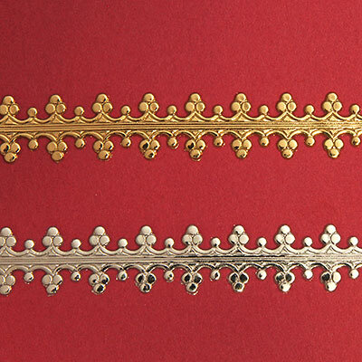 Verzierwachs-Borte Lilien gold 240mm