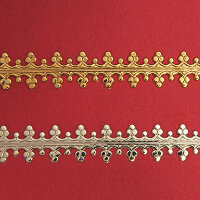 Verzierwachs-Borte Lilien gold 240mm