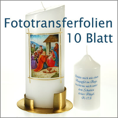 Foto-Kerzen Transferfolie für Laserdrucker und -kopierer - 10 Blatt
