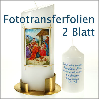 Foto-Kerzen Transferfolie für Laserdrucker und -kopierer - 2 Blatt