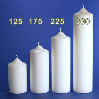 Kerzenrohling - Stumpenkerzen weiß 250/70mm