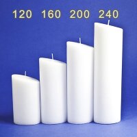 Kerzenrohling - Ovalkerzen 120/66mm mit schrägem Kopf