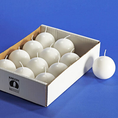 Kerzenrohling - Kugelkerzen 60mm - 12 Stück
