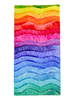 Wachsplatte Wellen Regenbogen 20x10cm, zum Kerzen gestalten