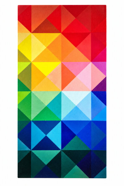 Wachsplatte Dreiecke Regenbogen 20x10cm, zum Kerzen verzieren